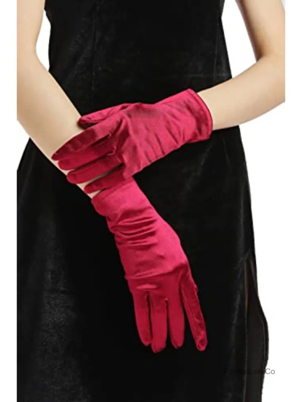 Satin Gloves Formal Bridal Banquet Party Wedding Opera Mitten for Women